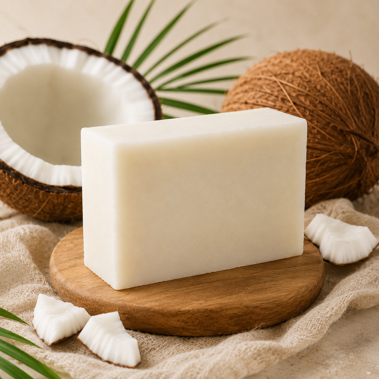 Jabón Artesanal de Coco | Jabón Natural Hecho a Mano | Soff & Gaby